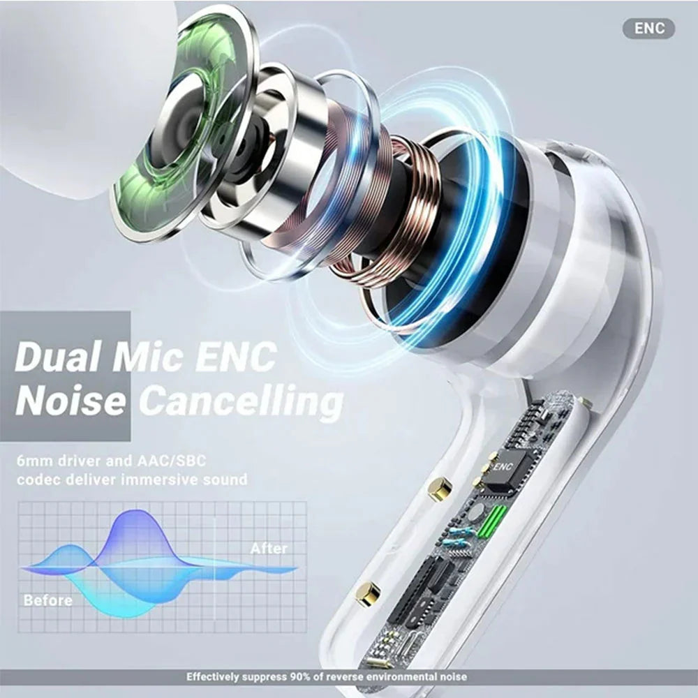 Air31 Wireless Crystal Transparent Bluetooth/airpods/earbuds