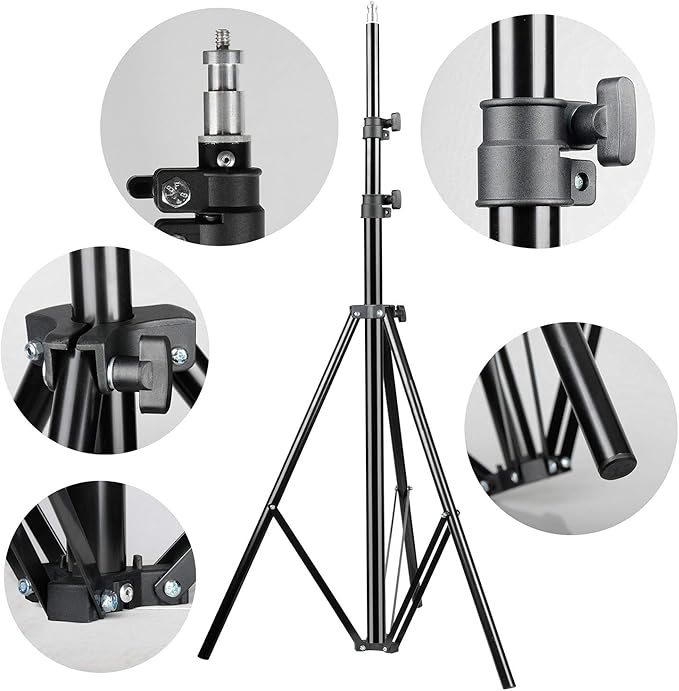 7 feet tripod stand for Ring Light, Videography, Photography, Tiktok, Studio Lighting, Equipment and Multipurpose Usage Elegant Home