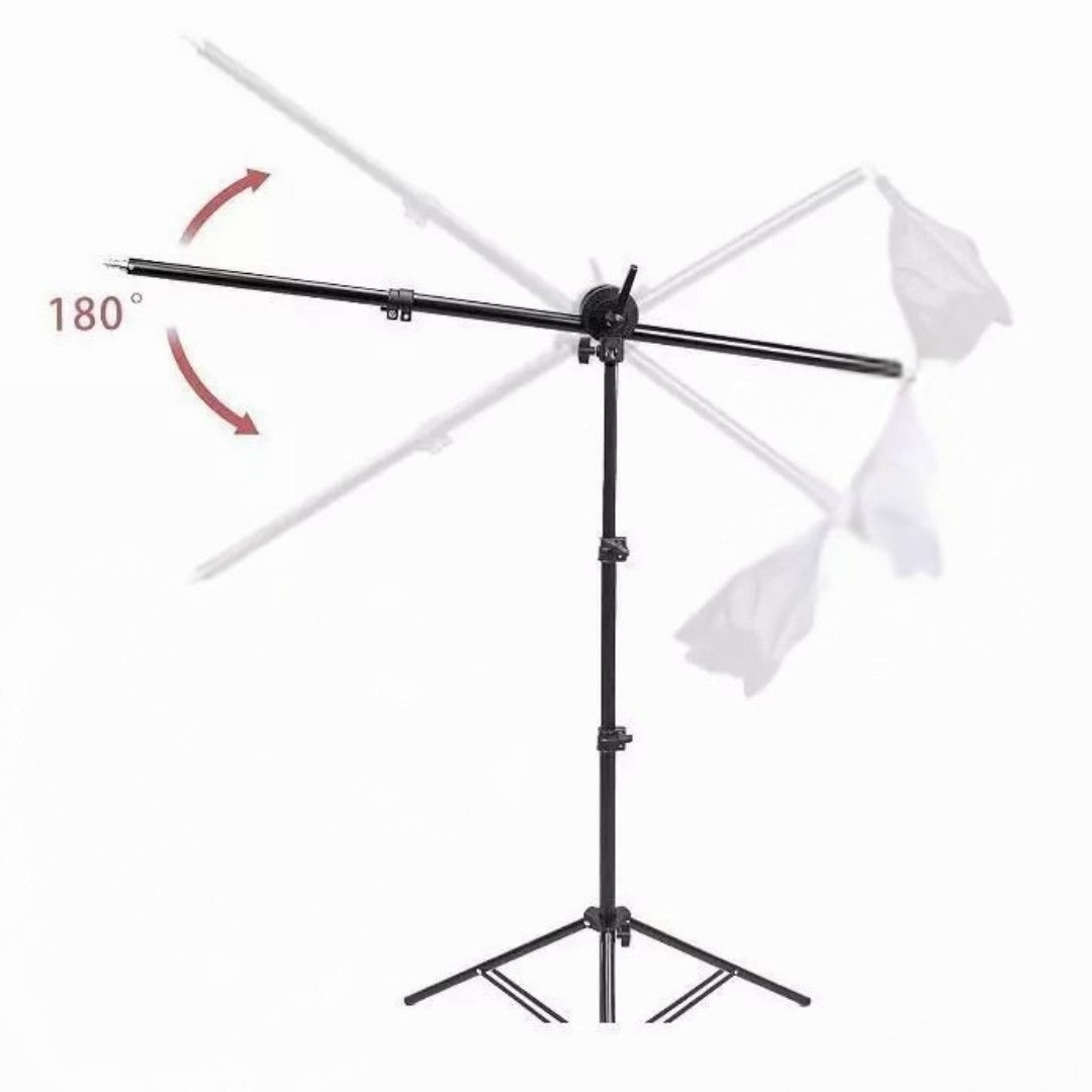 4ft Boom Arm Rod With Dual Swiveling Grip Head Angle Clamp For Studio| Podcasting| Video And Photo Use(High Quality)