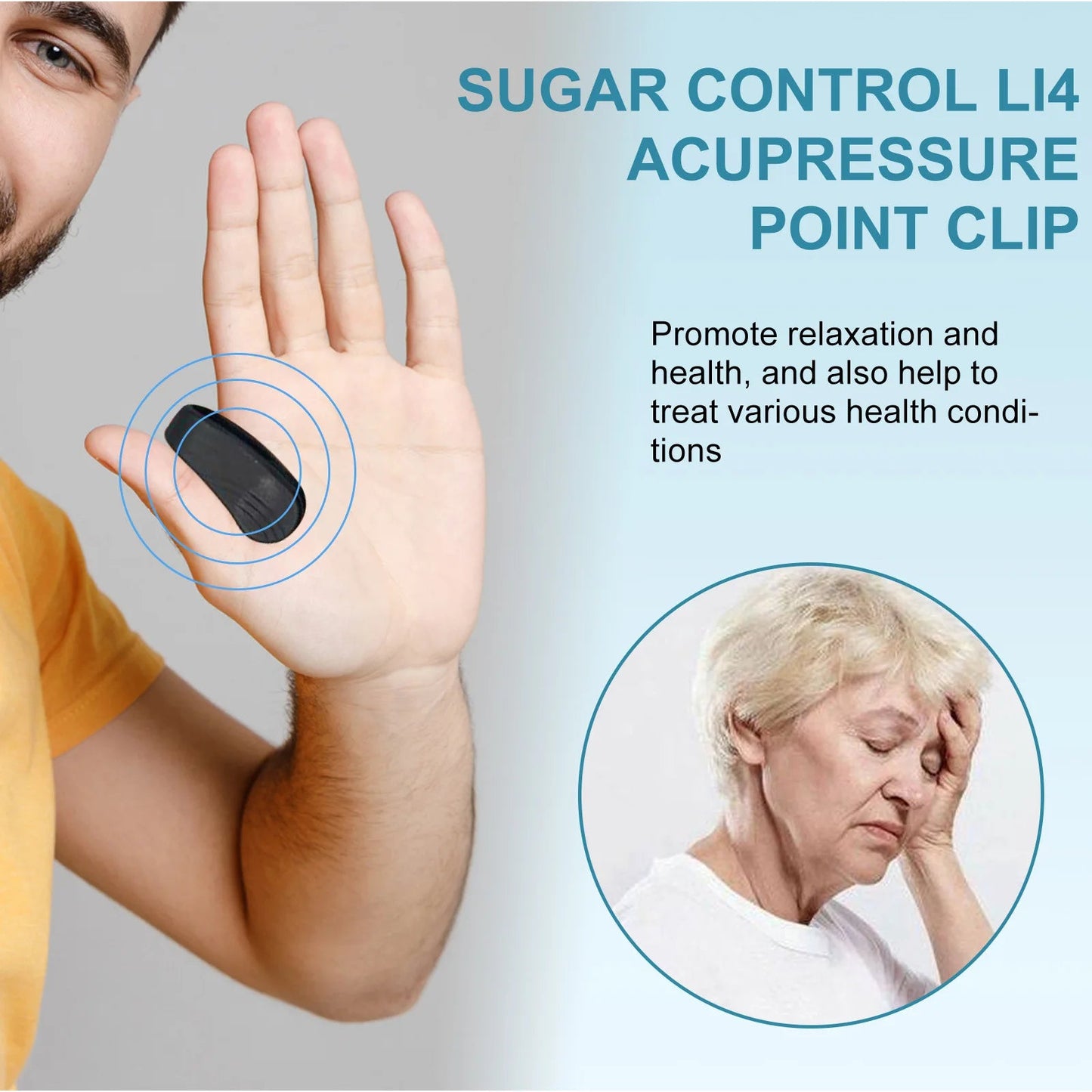 Acupressure Magnetic Sugar Control Clip - (IMPORTED)