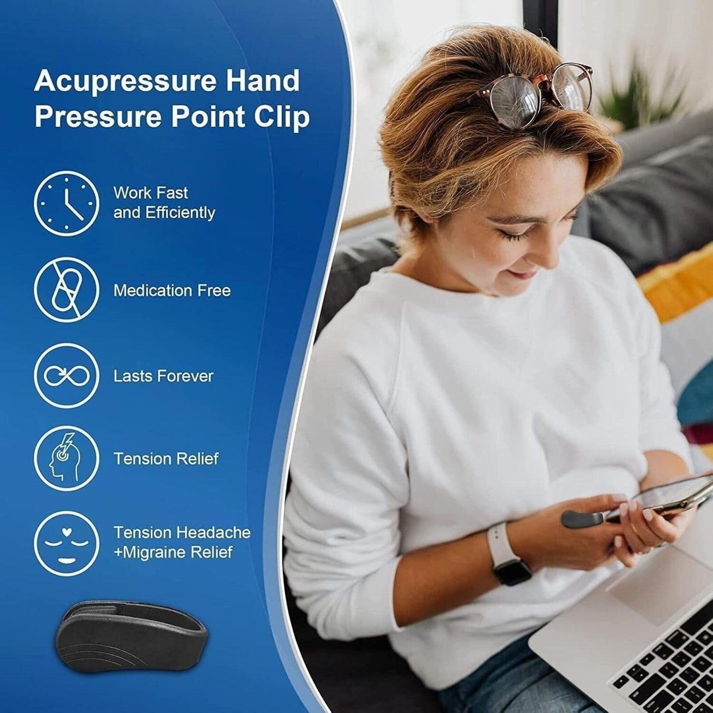 Acupressure Magnetic Sugar Control Clip - (IMPORTED)