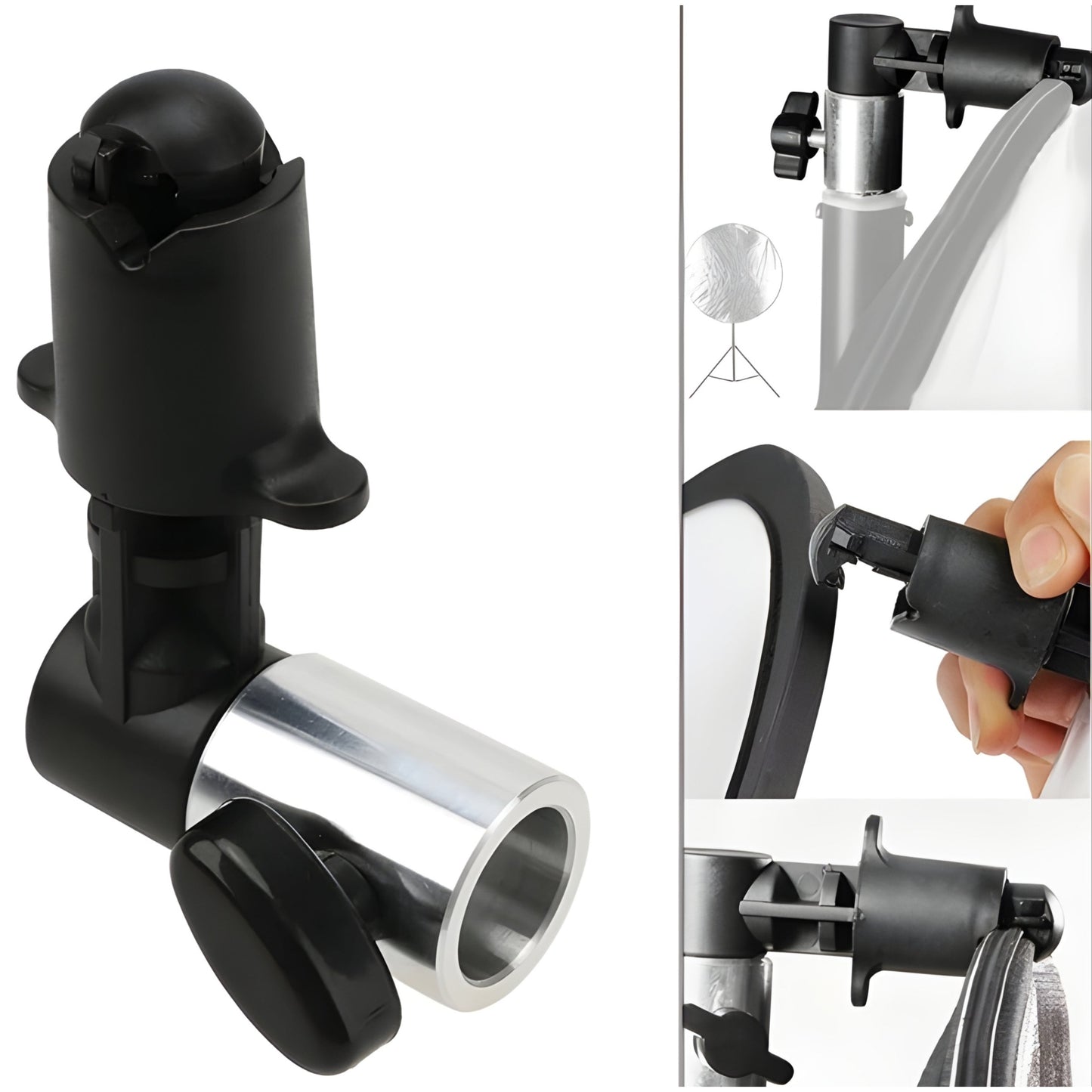 Photography Reflector and Background Holder Clip
