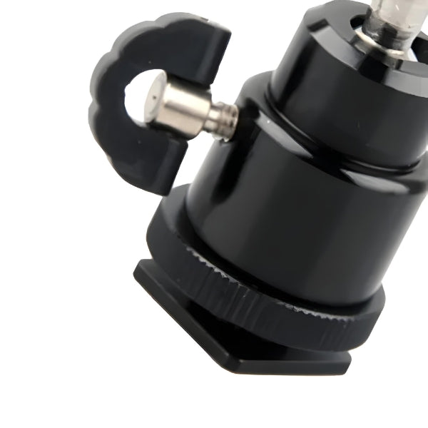 Mini Ball Head 360 degree Aluminium Alloy 1/4" Screw Tripod Hot Shoe Mount for DSLR Camera-Monopod-Camcorder-Flash Light Stand-Video Photo Accessories And LED Baby Lights