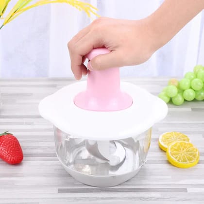Hand Pat Food Processor / Hand Push Chopper Machine Food Processor Vegetable Chopper 1500ml Capacity