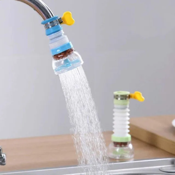 1 Pc Faucet-tap – Anti-splash 360 Degree Adjustable And Rotating Water Purifier Tap For Kitchen-shower With Clip-water Saving Filter