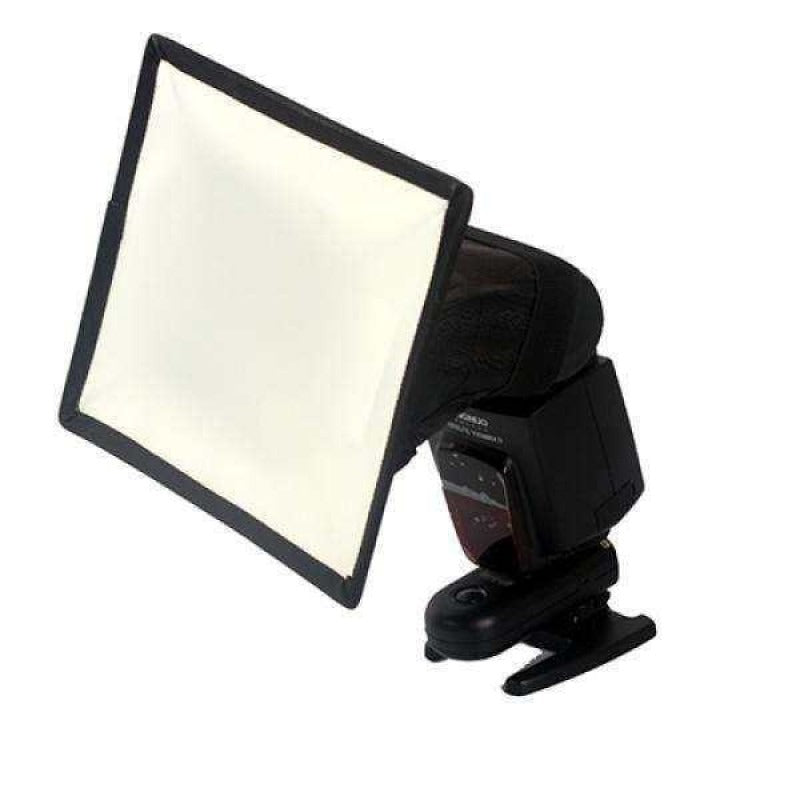 Universal Camera Flash Diffuser Speedlight Softbox Kit, Portable Small Soft Box for Canon Nikon 20x15cm Rectangular Softbox