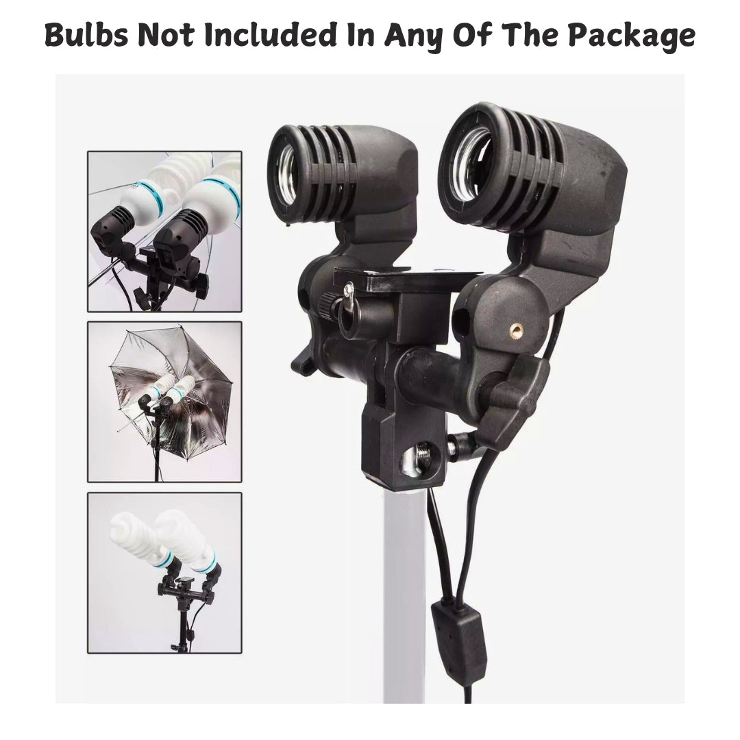 Double Bulb Umbrella Holder For Studio Lights| Photographers|Youtubers