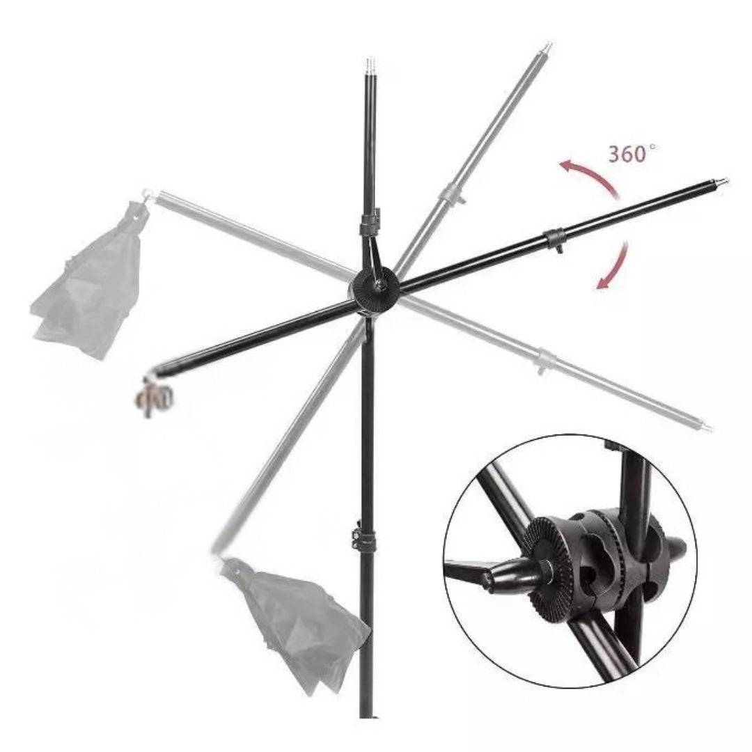 4ft Boom Arm Rod With Dual Swiveling Grip Head Angle Clamp For Studio| Podcasting| Video And Photo Use(High Quality)
