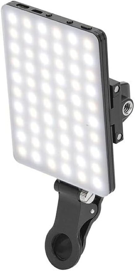 Rechargeable Mobile Selfie Light with Front & Back Clip, Three Light Modes Portable LED Selfie Light, Selfie Light for iPhone, Cell Phone, iPad, Laptop, TiKTok, Volg, Makeup, Video Conferencing