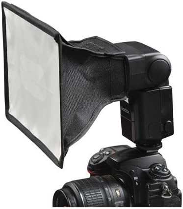 Universal Camera Flash Diffuser Speedlight Softbox Kit, Portable Small Soft Box for Canon Nikon 20x15cm Rectangular Softbox