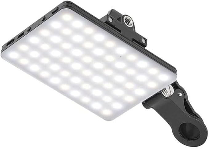 Rechargeable Mobile Selfie Light with Front & Back Clip, Three Light Modes Portable LED Selfie Light, Selfie Light for iPhone, Cell Phone, iPad, Laptop, TiKTok, Volg, Makeup, Video Conferencing
