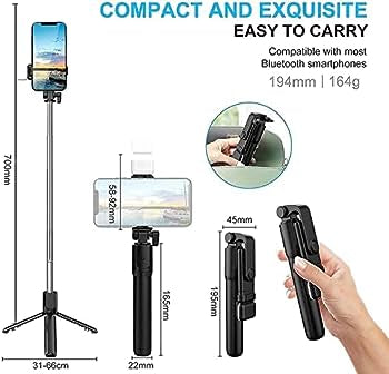 4 in 1 Tripod Selfie Stick R1s With Remote Control (Bluetooth)