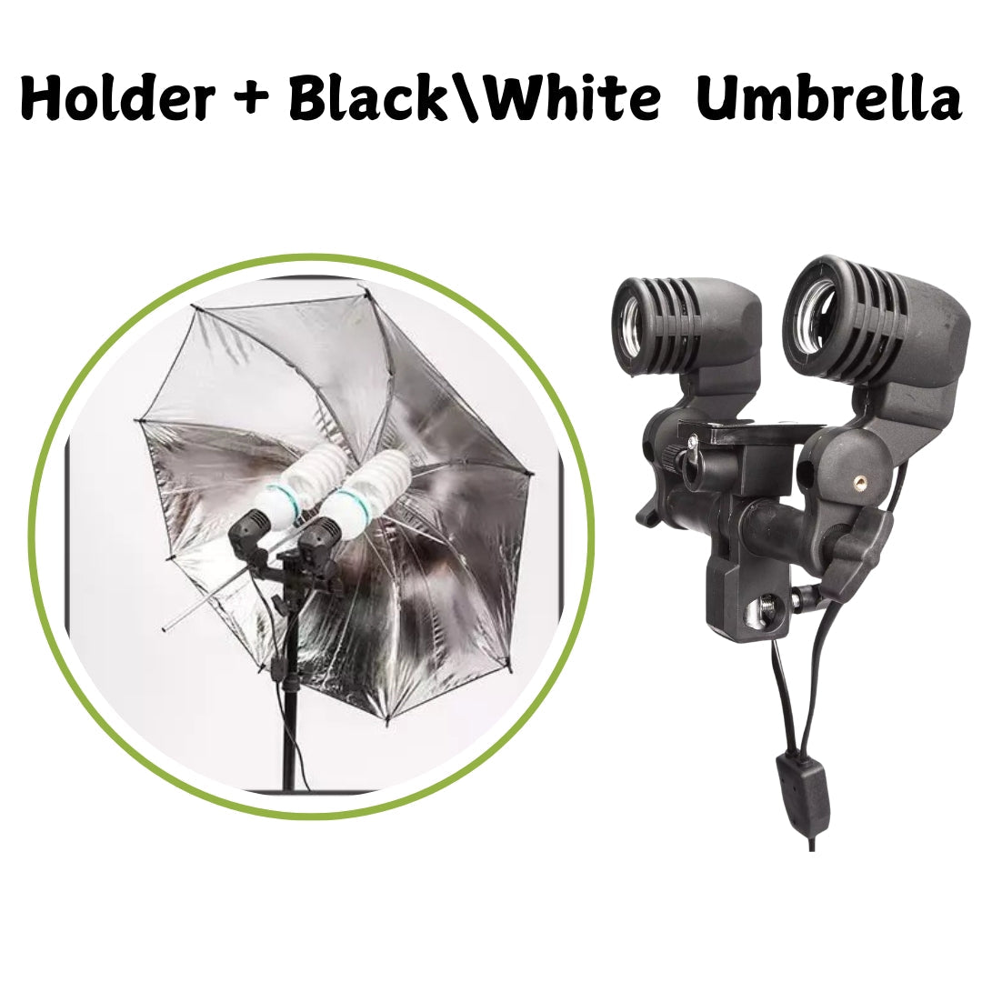 Double Bulb Umbrella Holder For Studio Lights| Photographers|Youtubers