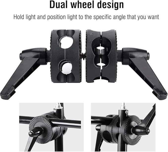 4ft Boom Arm Rod With Dual Swiveling Grip Head Angle Clamp For Studio| Podcasting| Video And Photo Use(High Quality)