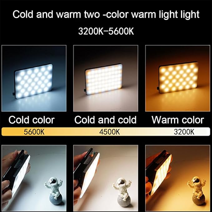 Rechargeable Mobile Selfie Light with Front & Back Clip, Three Light Modes Portable LED Selfie Light, Selfie Light for iPhone, Cell Phone, iPad, Laptop, TiKTok, Volg, Makeup, Video Conferencing