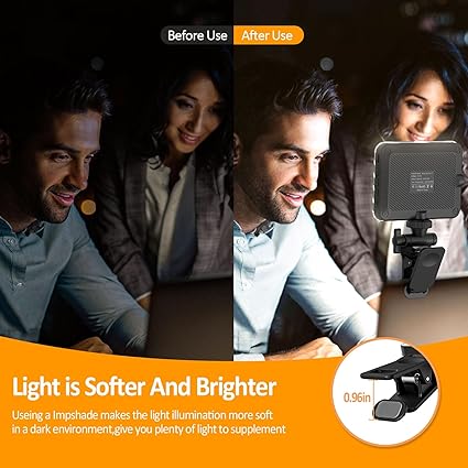 Rechargeable Mobile Selfie Light with Front & Back Clip, Three Light Modes Portable LED Selfie Light, Selfie Light for iPhone, Cell Phone, iPad, Laptop, TiKTok, Volg, Makeup, Video Conferencing