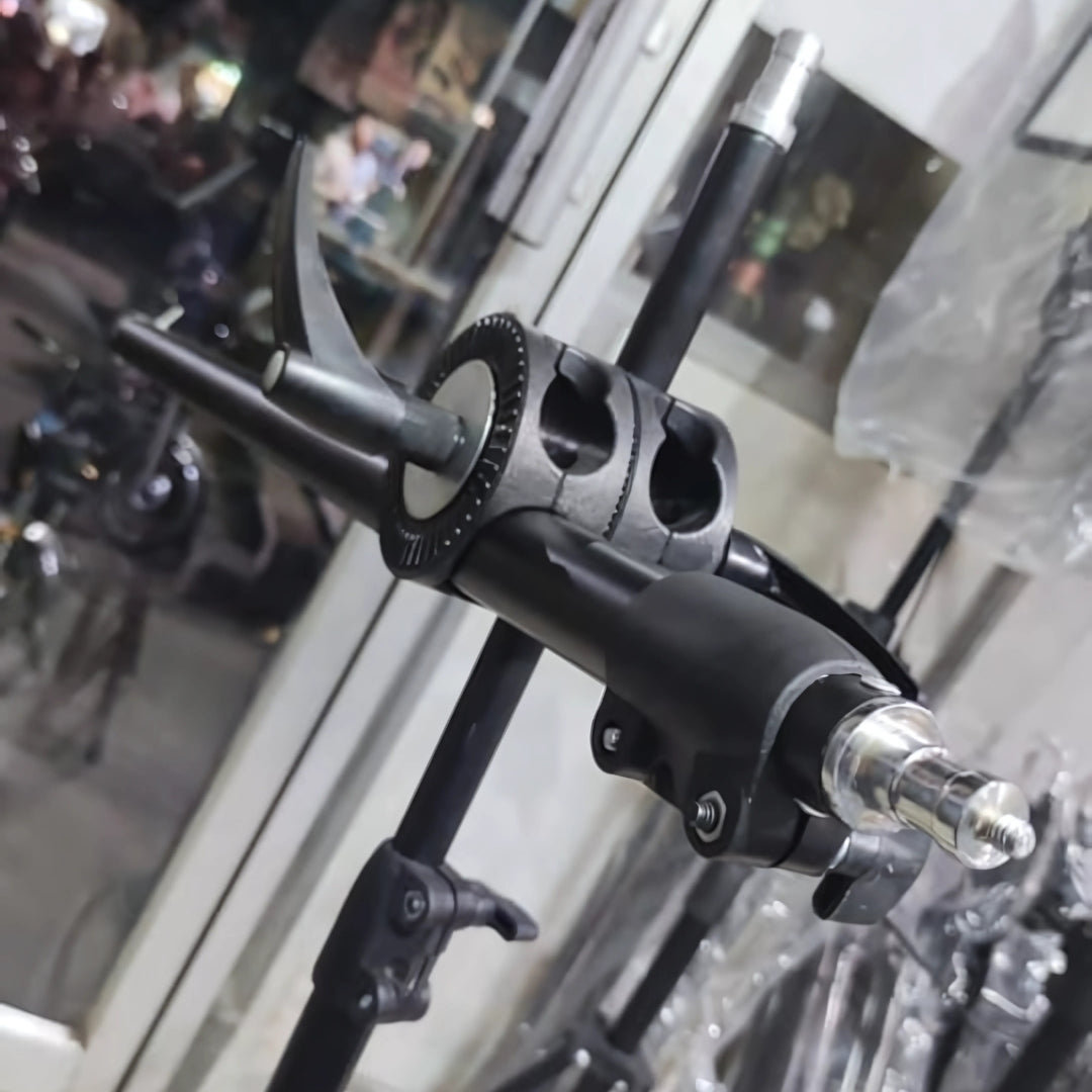 4ft Boom Arm Rod With Dual Swiveling Grip Head Angle Clamp For Studio| Podcasting| Video And Photo Use(High Quality)