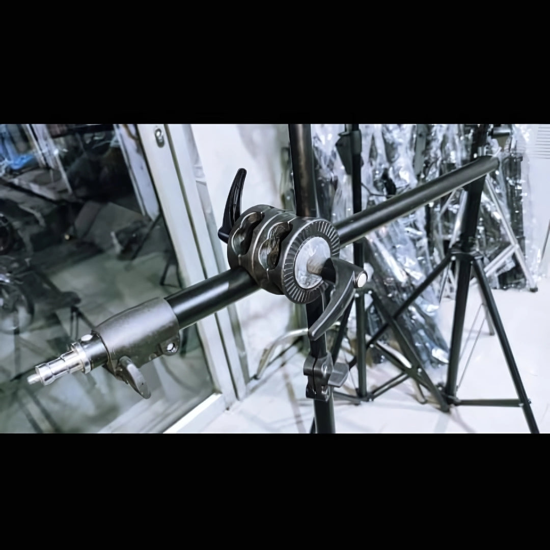 4ft Boom Arm Rod With Dual Swiveling Grip Head Angle Clamp For Studio| Podcasting| Video And Photo Use(High Quality)