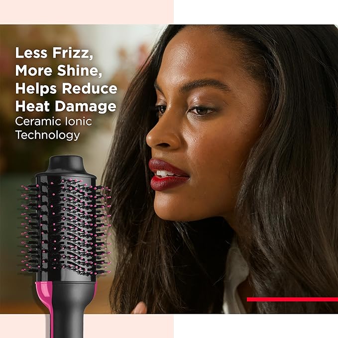 One Step Hair Dryer Brush and volumizer 3 in 1, hair straightner and hair curler for ladies - hare drier for girls - Hair Straightener Comb for Drying for women