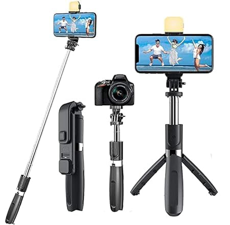 4 in 1 Tripod Selfie Stick R1s With Remote Control (Bluetooth)