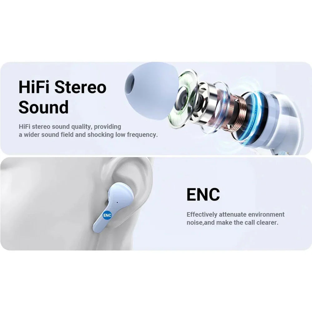 Air31 Wireless Crystal Transparent Bluetooth/airpods/earbuds