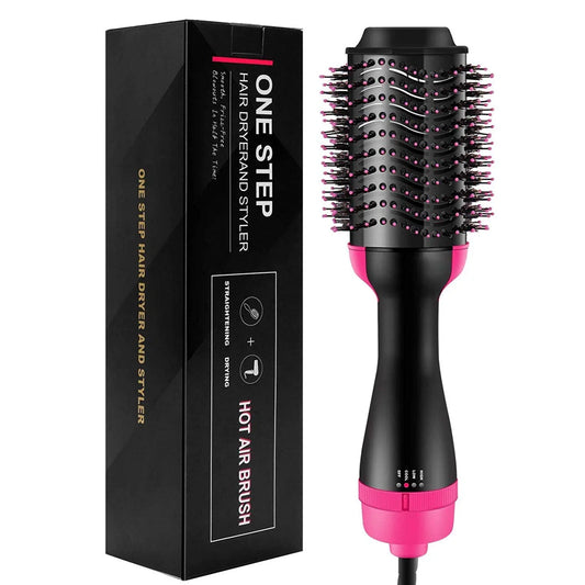 One Step Hair Dryer Brush and volumizer 3 in 1, hair straightner and hair curler for ladies - hare drier for girls - Hair Straightener Comb for Drying for women
