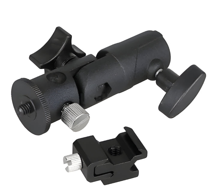 Universal Metal Flash Hot Shoe Speedlite Umbrella Holder Light Stand Grip Bracket