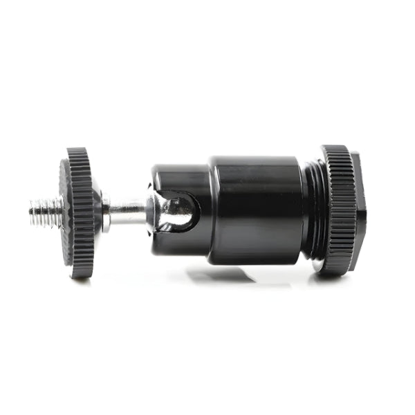 Mini Ball Head 360 degree Aluminium Alloy 1/4" Screw Tripod Hot Shoe Mount for DSLR Camera-Monopod-Camcorder-Flash Light Stand-Video Photo Accessories And LED Baby Lights