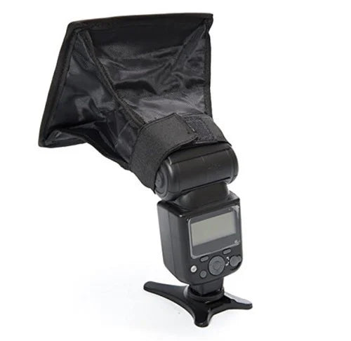 Universal Camera Flash Diffuser Speedlight Softbox Kit, Portable Small Soft Box for Canon Nikon 20x15cm Rectangular Softbox