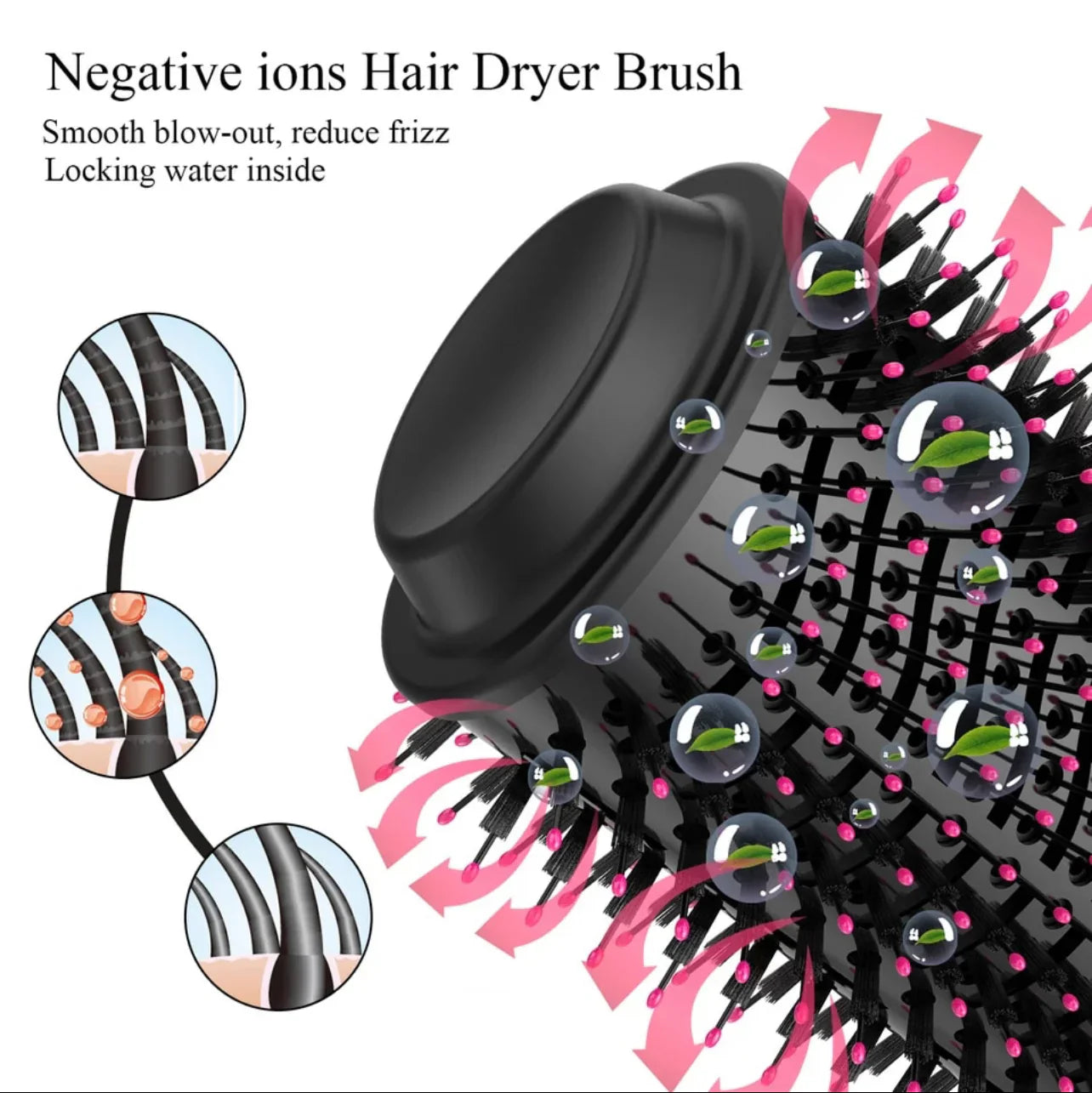 One Step Hair Dryer Brush and volumizer 3 in 1, hair straightner and hair curler for ladies - hare drier for girls - Hair Straightener Comb for Drying for women