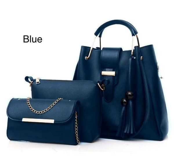 New Collection 3pcs Set Soft Leather Hand Bag Durable Quality