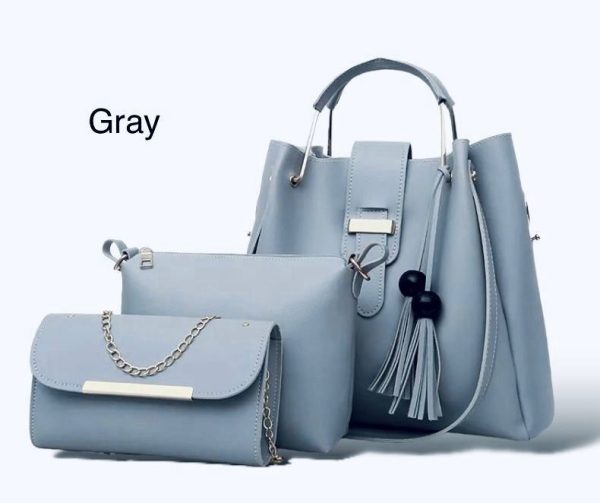 New Collection 3pcs Set Soft Leather Hand Bag Durable Quality