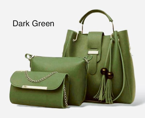 New Collection 3pcs Set Soft Leather Hand Bag Durable Quality