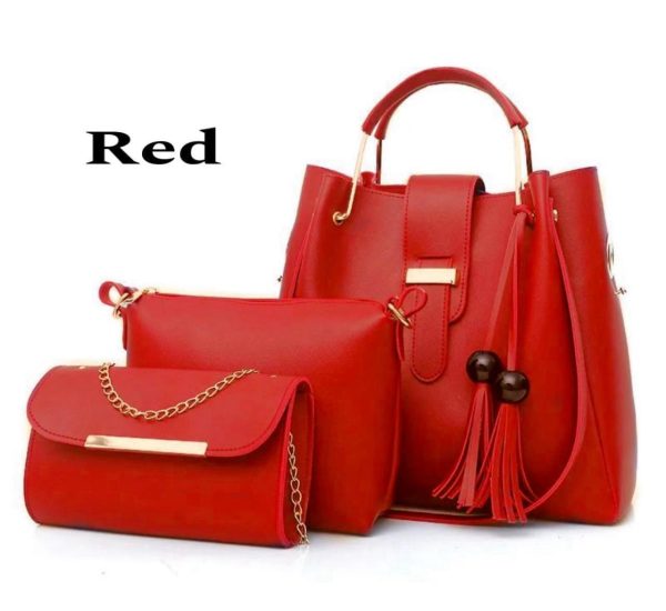 New Collection 3pcs Set Soft Leather Hand Bag Durable Quality