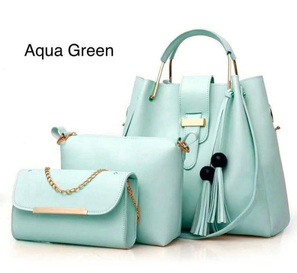 New Collection 3pcs Set Soft Leather Hand Bag Durable Quality
