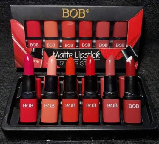 Pack Of 6 Matte Bob Lipstick Set
