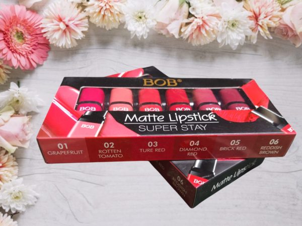 Pack Of 6 Matte Bob Lipstick Set