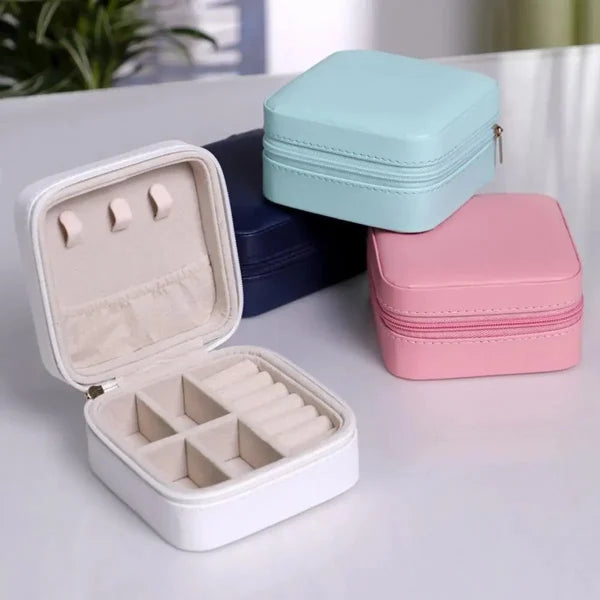 Premium Mini Jewelry Organizer Box Travel Friendly Small Faux Leather Box for Jewellery For Women And Girls