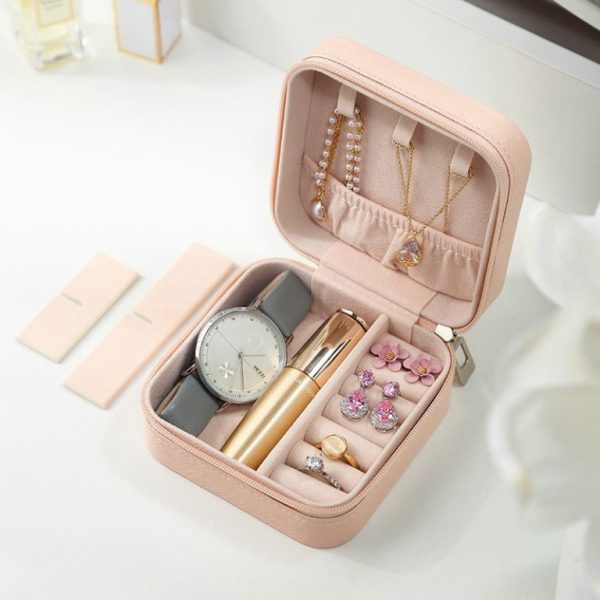 Premium Mini Jewelry Organizer Box Travel Friendly Small Faux Leather Box for Jewellery For Women And Girls