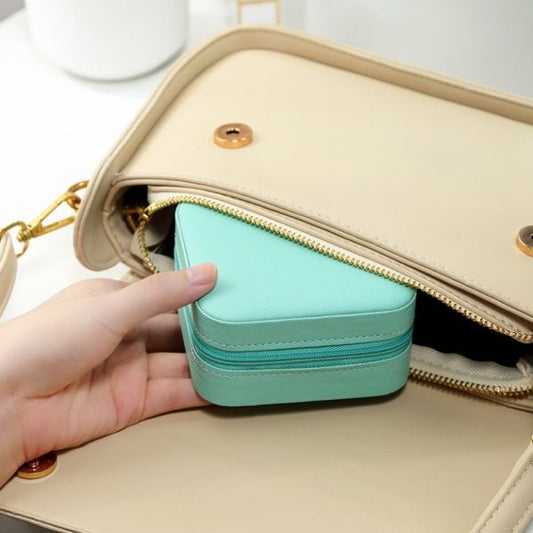 Premium Mini Jewelry Organizer Box Travel Friendly Small Faux Leather Box for Jewellery For Women And Girls