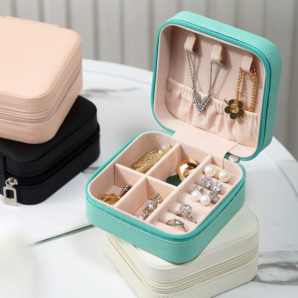 Premium Mini Jewelry Organizer Box Travel Friendly Small Faux Leather Box for Jewellery For Women And Girls