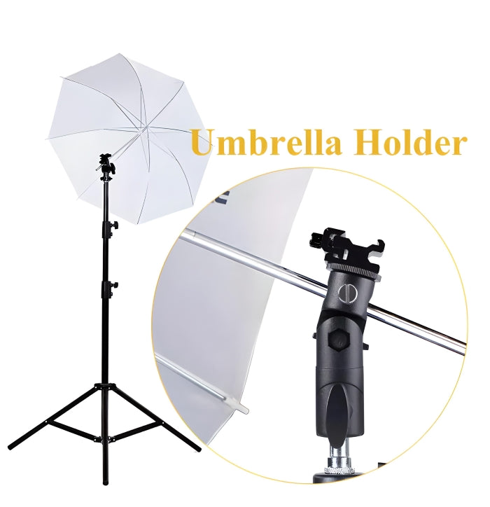 Universal Metal Flash Hot Shoe Speedlite Umbrella Holder Light Stand Grip Bracket